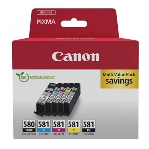 Obrázek Canon CARTRIDGE PGI-580/CLI-581 BK/CMYK MultiPack pro PIXMA TS615x, TS625x, TS635x, TS815x, TS825x (200 str.)