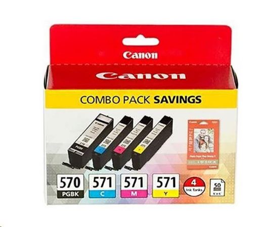 Obrázek CANON CARTRIDGE PGI-570/CLI-571 PGBK/C/M/Y/ BK MULTI-PACK pro PIXMA MG575x,  MG685x, MG775x, TS505x, TS605x (297 str.)