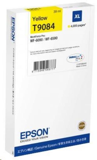 Obrázek EPSON Ink bar WorkForce-WF-6xxx Ink Cartridge XL Yellow 39 ml