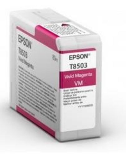 Obrázek EPSON ink bar Singlepack Vivid Magenta T85030N UltraChrome HD ink 80ml