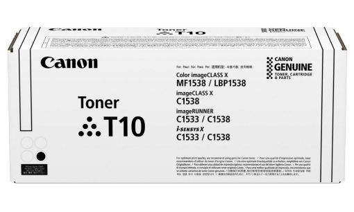 Obrázek CANON TONER T10 BLACK pro i-SENSYS X C1533i, C1533iF, C1538i, C1538Fi  (13 000 str.)