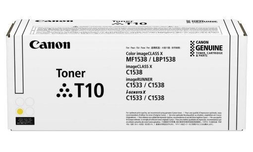 Obrázek CANON TONER T10 YELLOW pro i-SENSYS X C1533i, C1533iF, C1538i, C1538Fi  (10 000 str.)