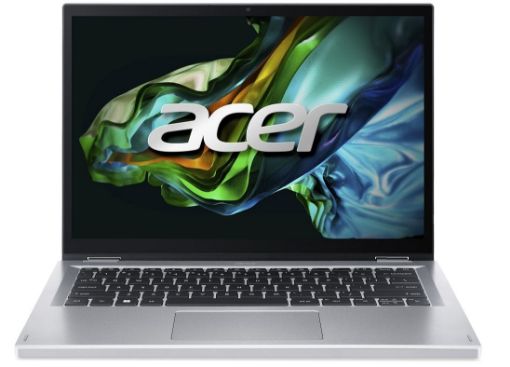 Obrázek ACER NTB Aspire 3 Spin 14 (A3SP14-31PT-31BY)-i3-N305,14" Touch,8GB,512GBSSD,UHDGraphics,W11H,Stříbrná