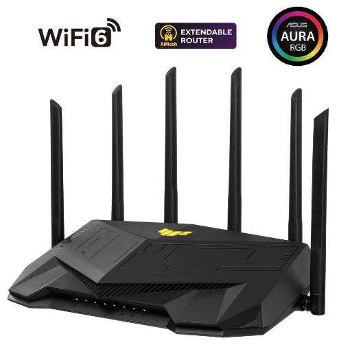 Obrázek ASUS TUF-AX6000 (AX6000) WiFi 6 Extendable Gaming Router, 2.5G porty, AiMesh, 4G/5G Mobile Tethering