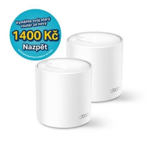 Obrázek TP-Link Deco X60(2-pack) WiFi6 Mesh (AX5400, 2,4GHz/5GHz, 2xGbELAN/WAN)