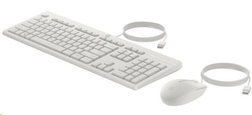 Obrázek HP 225 Wired Mouse and Keyboard Combo - Česká-Slovenská White