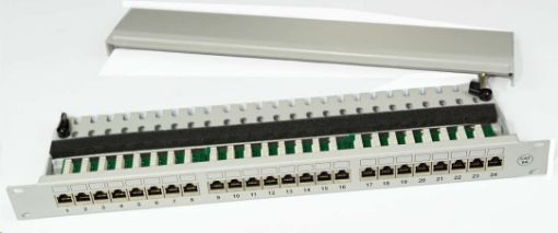 Obrázek 19" Patch panel 24port, FTP, Cat6A, šedý