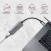 Obrázek AXAGON ADE-25RC USB-C 3.2 Gen 1 - 2.5 Gigabit Ethernet síťová karta, Realtek 8156, auto install, šedá