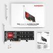 Obrázek AXAGON PCEM2-ND, PCIe x8 řadič - 2x M.2 NVMe M-key slot, RAID, podpora desek bez bifurkace, vč. LP