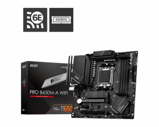 Obrázek MSI MB Sc AM5 PRO B650M-A WIFI, AMD B650, 4xDDR5, 1xDP, 1xHDMI, WI-FI, mATX