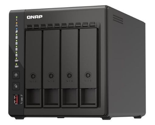 Obrázek QNAP TS-453E-8G (4C/CeleronJ6412/2,6GHz/8GBRAM/4xSATA/2xM.2/2x2,5GbE/2xUSB2.0/2xUSB3.2/2xHDMI)