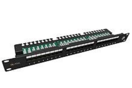 Obrázek Solarix Patch panel 24 x RJ45 CAT5E UTP s vyvazovací lištou 1U SX24L-5E-UTP-BK-N