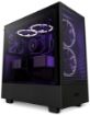 Obrázek NZXT skříň H5 Flow edition / 2x120 mm fan / USB 3.0 / USB-C 3.1 / průhledná bočnice / mesh panel / černá