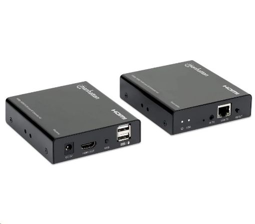 Obrázek Manhattan prodlužovací sada, 1080p HDMI KVM over IP Extender Kit, černá