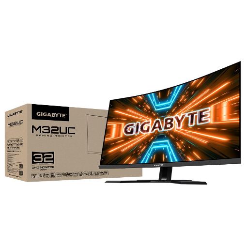 Obrázek GIGABYTE LCD - 31.5" Gaming monitor M32UC, Prohnutý VA1500R, 3840 x 2160 UHD, 144Hz, 3000:1, 350cd/m2, 1ms, 2xHDMI, 1xDP