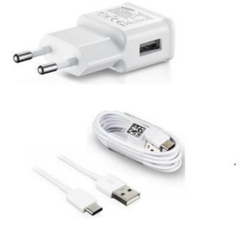 Obrázek Samsung síťová nabíječka EP-TA200EWE + EP-DG970BWE, USB-C, 15W, bílá - bulk