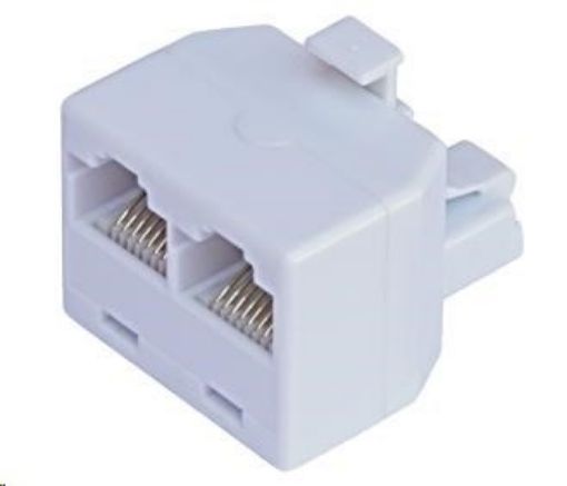 Obrázek Rozdvojka RJ45, 1x8p8c/2x8p8c - telefonní