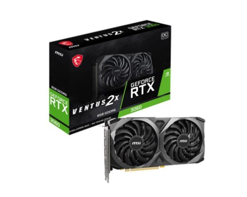 Obrázek MSI VGA NVIDIA GeForce RTX 3060 VENTUS 2X 8G OC, 8G GDDR6, 3xDP, 1xHDMI