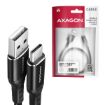 Obrázek AXAGON BUCM-AM10AB, HQ kabel USB-C <-> USB-A, 1m, USB 2.0, 3A, ALU, oplet, černý