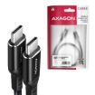 Obrázek AXAGON BUCM-CM20AB, HQ kabel USB-C <-> USB-C, 2m, USB 2.0, PD 60W 3A, ALU, oplet, černý