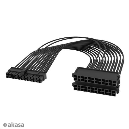 Obrázek AKASA kabel ATX 24P Male to Dual ATX 24P Female - 2 Pack