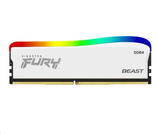 Obrázek KINGSTON DIMM DDR4 8GB 3200MT/s CL16 FURY Beast Bílá RGB SE