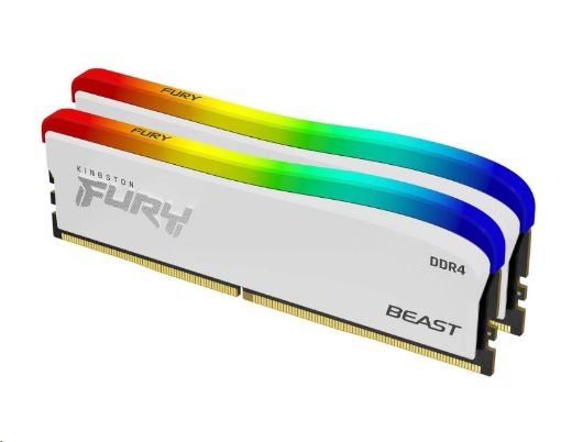 Obrázek KINGSTON DIMM DDR4 16GB (Kit of 2) 3200MT/s CL16 FURY Beast Bílá RGB SE