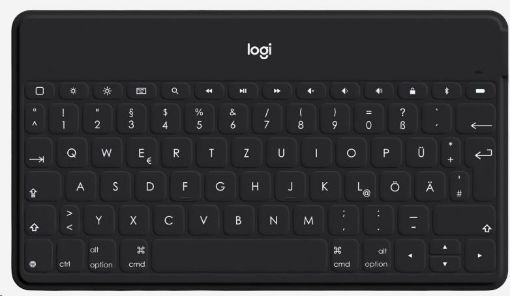 Obrázek Logitech Bluetooth Keyboard Folio Keys-To-Go, DE, Black, Apple