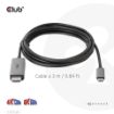 Obrázek Club3D kabel USB-C na HDMI, 4K120Hz 8K60Hz HDR10 s DSC1.2, Aktivní kabel, M/M, 3m