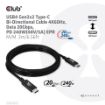 Obrázek Club3D kabel USB4 Gen2x2 Typ-C, Oboustranný USB-IF Certifikovaný data kabel, Data 20Gbps, PD 240W(48V/5A) EPR M/M 2m