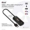 Obrázek Club3D Adaptér HDMI + Micro USB na DisplayPort 4K120Hz/8K30Hz, Active Adapter M/F