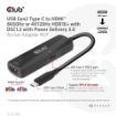 Obrázek Club3D Adaptér USB-C na HDMI 8K60Hz/4K120Hz, Active Adapter M/F, PD 3.0, HDR10+ a DSC 1.2