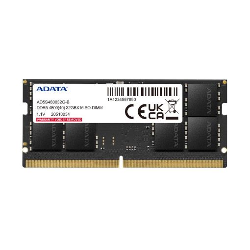 Obrázek ADATA SODIMM DDR5 8GB 4800MHz CL40, Single Tray