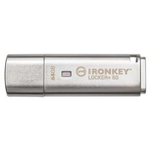 Obrázek Kingston Flash Disk IronKey 64GB IKLP50 Locker+ 50 AES USB, w/256bit Encryption