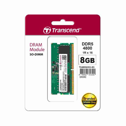 Obrázek TRANSCEND SODIMM DDR5 16GB 4800MHz 1Rx8 2Gx8 CL40 1.1V