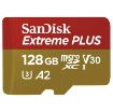 Obrázek SanDisk micro SDXC karta 128GB Extreme PLUS (200 MB/s Class 10, UHS-I U3 V30) + adaptér