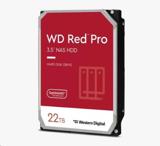 Obrázek WD RED Pro NAS WD221KFGX 22TB SATAIII/600 512MB cache, 265 MB/s, CMR