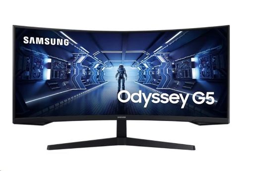 Obrázek SAMSUNG MT LED LCD Gaming Monitor 34" Odyssey G55T -prohnutý,VA,3440x1440,1ms,165Hz,HDMI ,DisplayPort