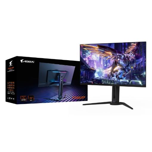 Obrázek GIGABYTE LCD - 32" Gaming monitor AORUS FO32U2P, OLED, 3840 x 2160 UHD, 240Hz, 1.5M:1, 250cd/m2, 0.03ms, 2xHDMI, 1xDP