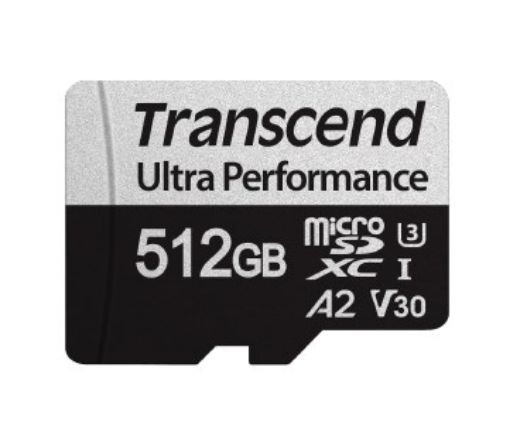 Obrázek TRANSCEND MicroSDXC karta 512GB 340S, UHS-I U3 A2 Ultra Performace 160/125 MB/s