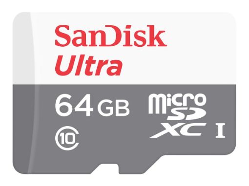 Obrázek SanDisk MicroSDXC karta 64GB Ultra (R:100/W:100 MB/s, UHS-I, C10) + adaptér