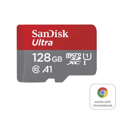 Obrázek SanDisk MicroSDXC karta 128GB Ultra pro Chromebook (R:160/W:260 MB/s, UHS I, C10, A1)