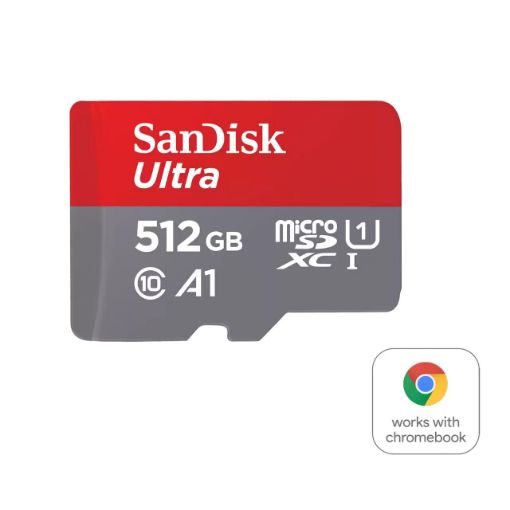 Obrázek SanDisk MicroSDXC karta 512GB Ultra pro Chromebook (R:160/W:260 MB/s, UHS I, C10, A1)