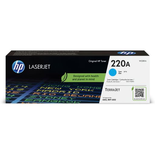 Obrázek HP 220A Cyan Original LaserJet Toner Cartridge (1,800 pages)