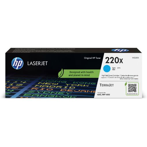 Obrázek HP 220X Cyan Original LaserJet Toner Cartridge (5,500 pages)