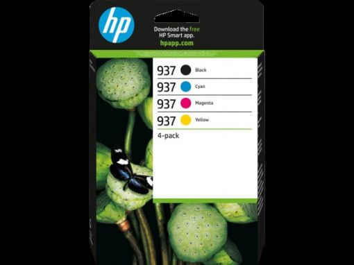 Obrázek HP 937 CMYK Original Ink Cartridge 4-Pack (1,450 / 800 / 800 / 800 pages)