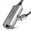 Obrázek AXAGON ADE-TXPD, USB-C 3.2 Gen 1 - Gigabit Ethernet síťová karta, Asix AX88179, PD 100W, auto instal