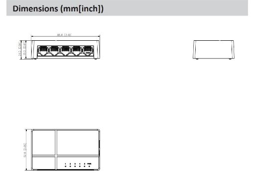 Obrázek Dahua PFS3005-5ET-L-V2, Ethernet Switch, 5 Portů, Unmanaged