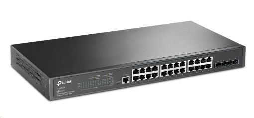 Obrázek TP-Link OMADA JetStream switch SG3428 (24xGbE, 4xSFP, 2xConsole, fanless)