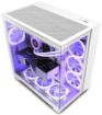 Obrázek NZXT skříň H9 Flow dvoukomorová ATX / 4x120mm fan / až 10xfan / perforovaný top / proskl. bočnice, front / bílá